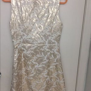 Ellison gold jacquard style dress